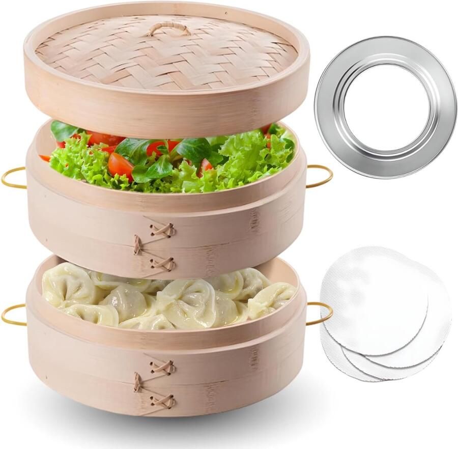 Bamboe Stoomboot Stoommandjes Gezond Koken Natuurlijk Materiaal 142 Kilogram Natuurlijk