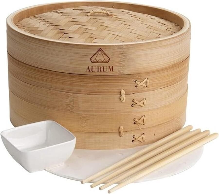 Bamboe stoommand 20cm 25cm Voor dim sum groenten vis en dumplings