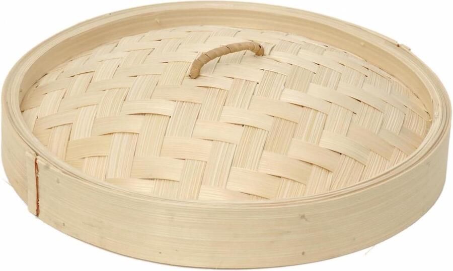 Bamboe Stoommand Deksel Stoomkoker Deksel Gezond Koken Authentiek Ontwerp 254 cm Naturel