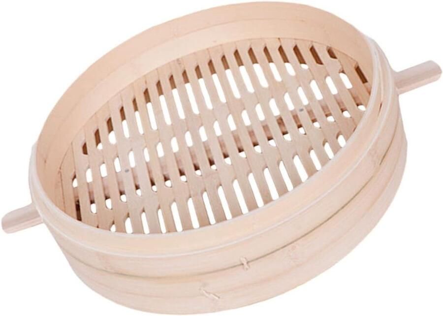 Bamboe Stoommand Keuken Stomer Gezond Koken Natuurlijk Materiaal 29 cm Houtkleur
