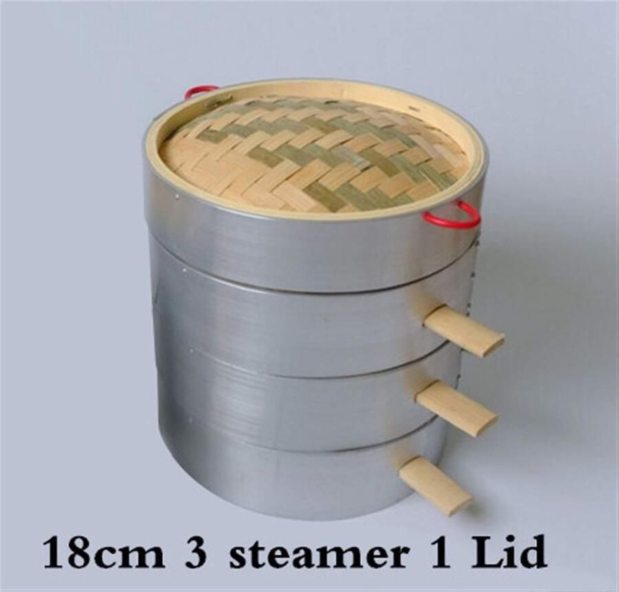 Bamboe Stoommand Keukenmand Stomer Gezond Koken Natuurlijk Materiaal 18 cm Natuurlijk