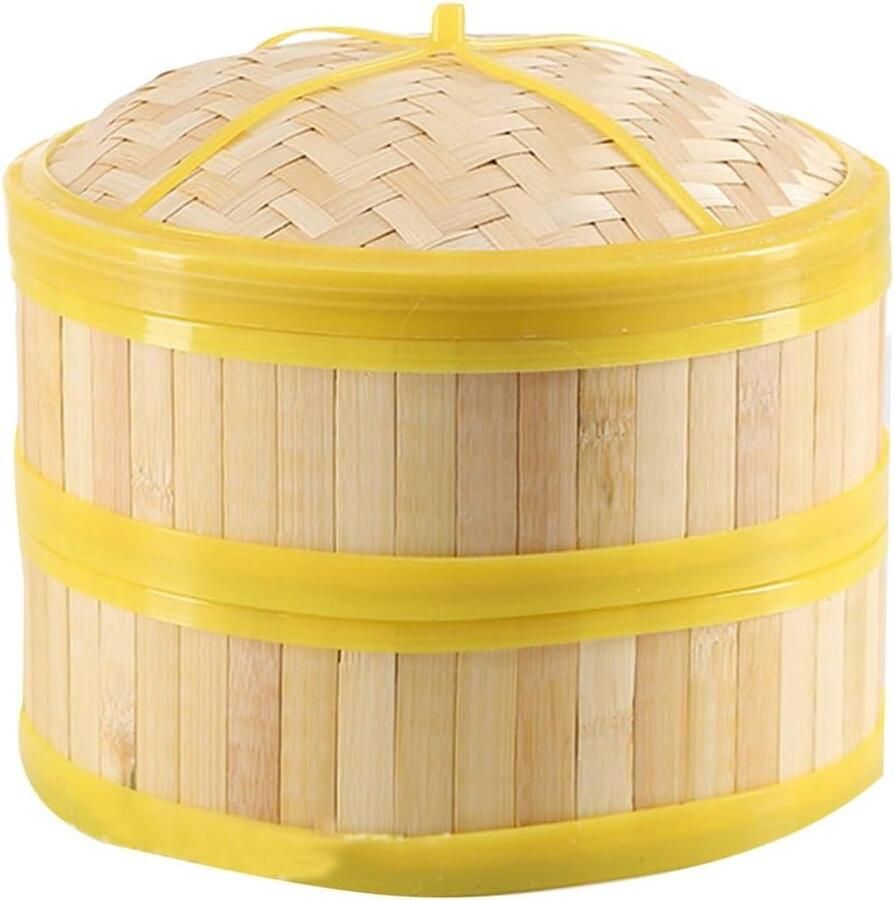 Bamboe Stoommand Stoomoven Keuken Gezond Koken Duurzaam Materiaal 14.5 cm Diameter Natuurlijk