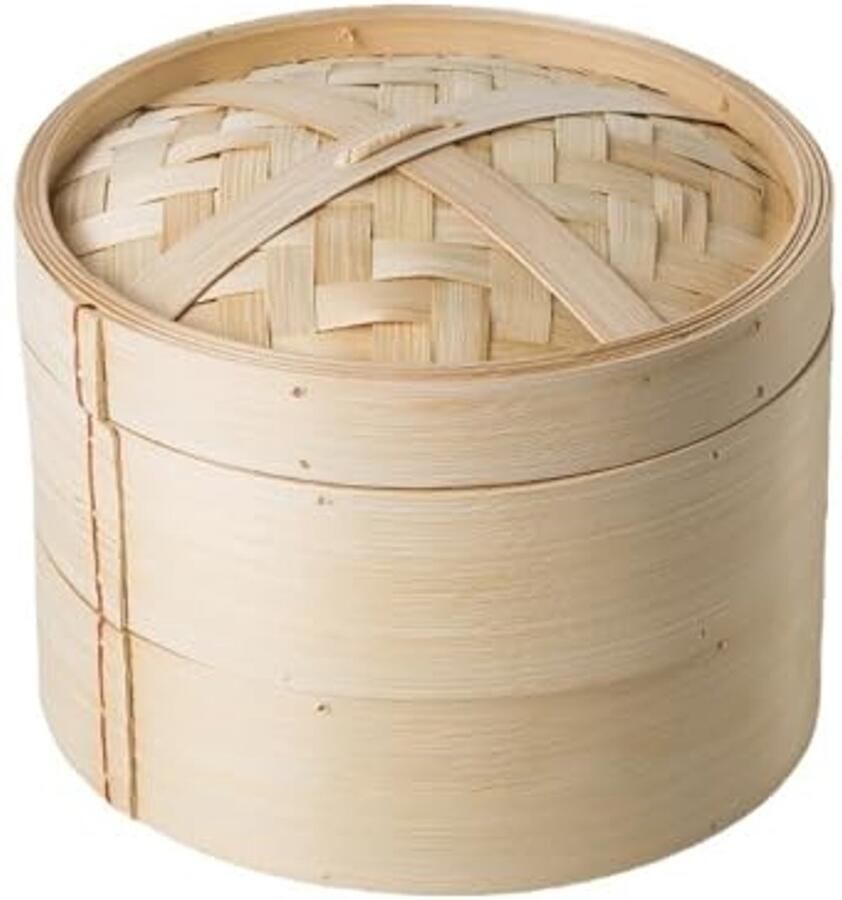 Bamboe Stoommand Tweelaags Ideaal voor Dim Sum Groenten en Vis