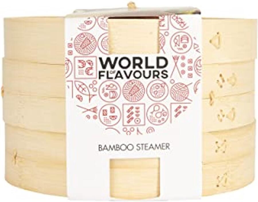 Bamboe Stoommand voor Gezond Koken 2 Lagen 25 5 x 25 5 x 16 cm