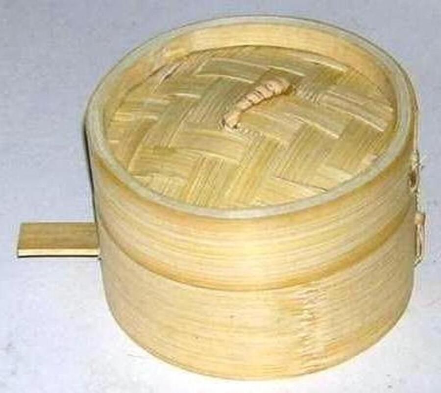 Bamboe Stoommandjes Bamboe Gezond Koken Hoogwaardige Bamboe 9 cm diameter Bruin