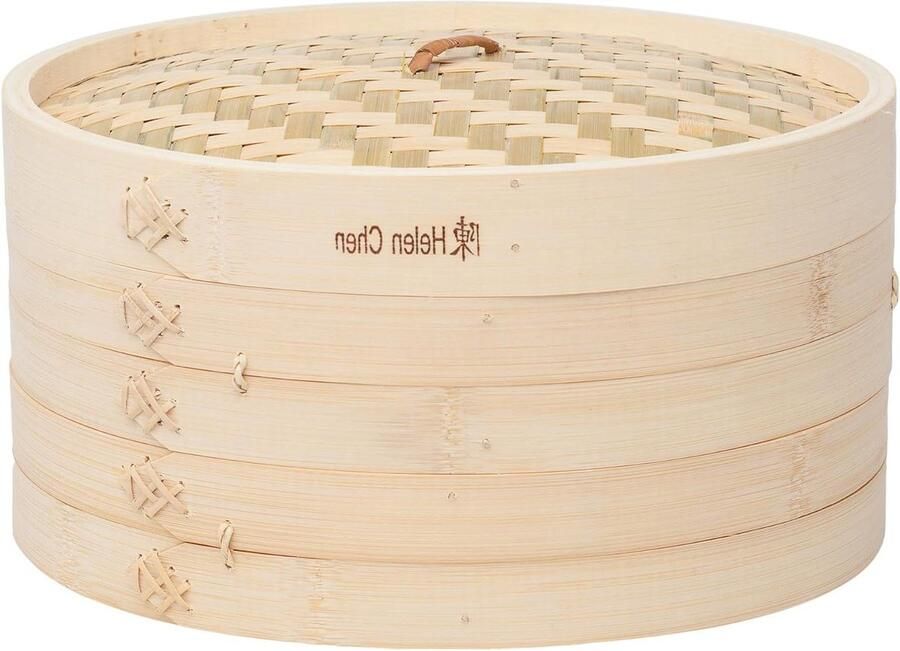 Bamboe Stoompan Keuken Stomer Gezond Koken Natuurlijk Materiaal 30 cm Natuurlijk