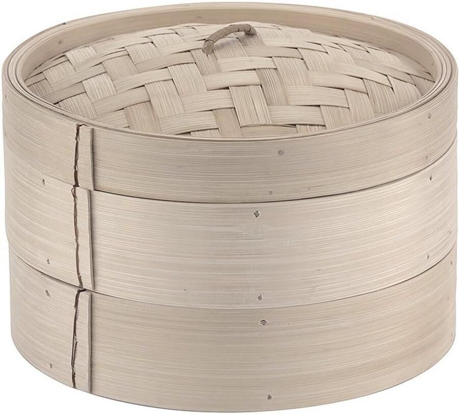 Bamboe Stoompan Set 3-Delig voor Aziatische Gerechten 29 5 cm