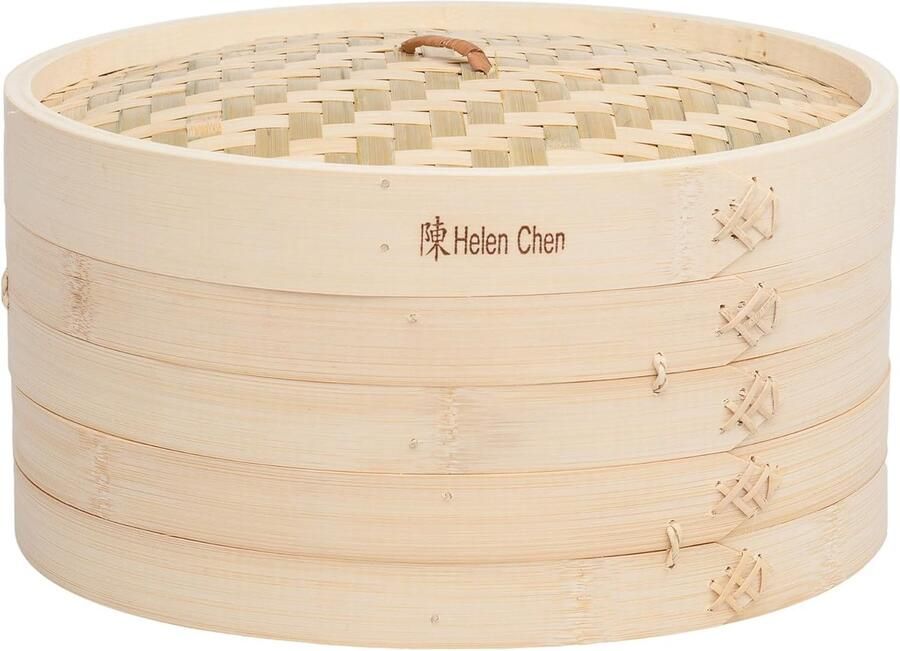 Bamboe Stoompan Stoommand Gezond Koken Natuurlijk Materiaal 30 cm Bruin