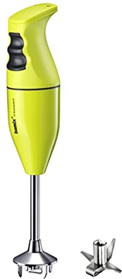 Bamix EO140 Classic staafmixer met multifunctioneel mes van roestvrij staal 140 W 2 niveaus gemaakt in Zwitserland limoengroen zwart