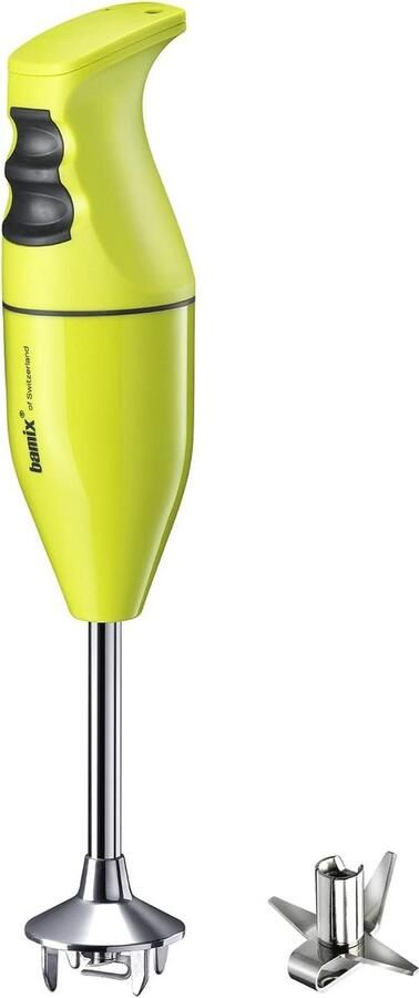 Bamix EO140 Classic staafmixer met multifunctioneel mes van roestvrij staal 140 W 2 niveaus gemaakt in Zwitserland limoengroen zwart