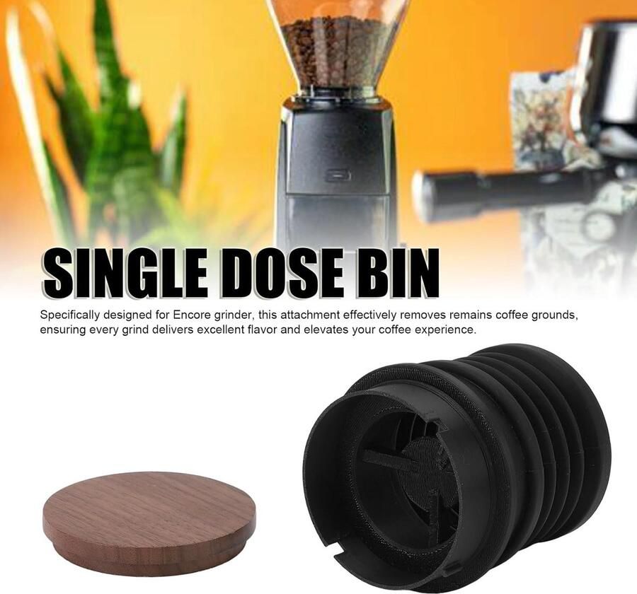 Banapoy Enkele Dosis voor Encore-molen Koffiemolen Enkele Dosis Stofblazer met Siliconen Balg en Walnootdeksel Reinigingsaccessoires voor Encore