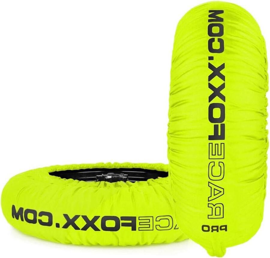 Bandenwarmers Set Verwarmingsdekens Motor Racebanden Opwarmen Twee Temperatuurstanden 17 Inch Wielen Neon Geel - Foto 1