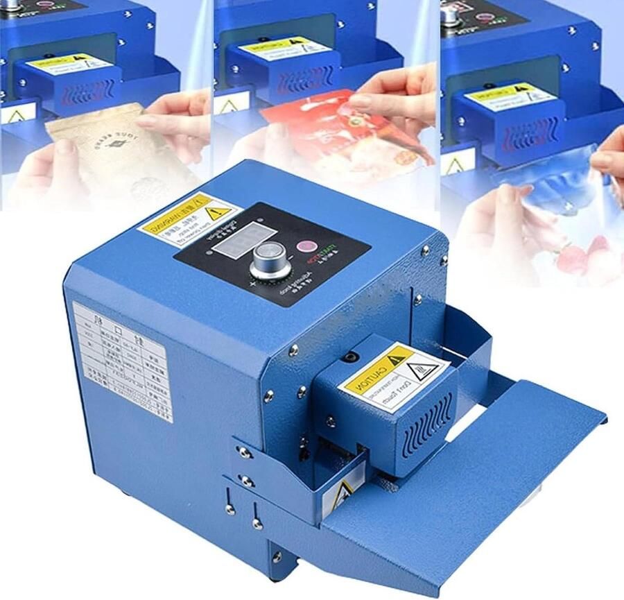 Bandverzegelaar Rolsluitmachine Zakken Sluiten Ononderbroken Werking 32x30x30 cm Zilver