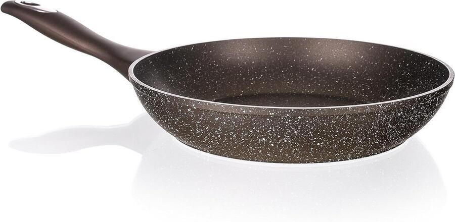 Banket Premium Pan Koekenpan Aluminium Koken en Bakken Krasvaste Anti-aanbaklaag 24 x 48 cm Donkerbruin Graniet