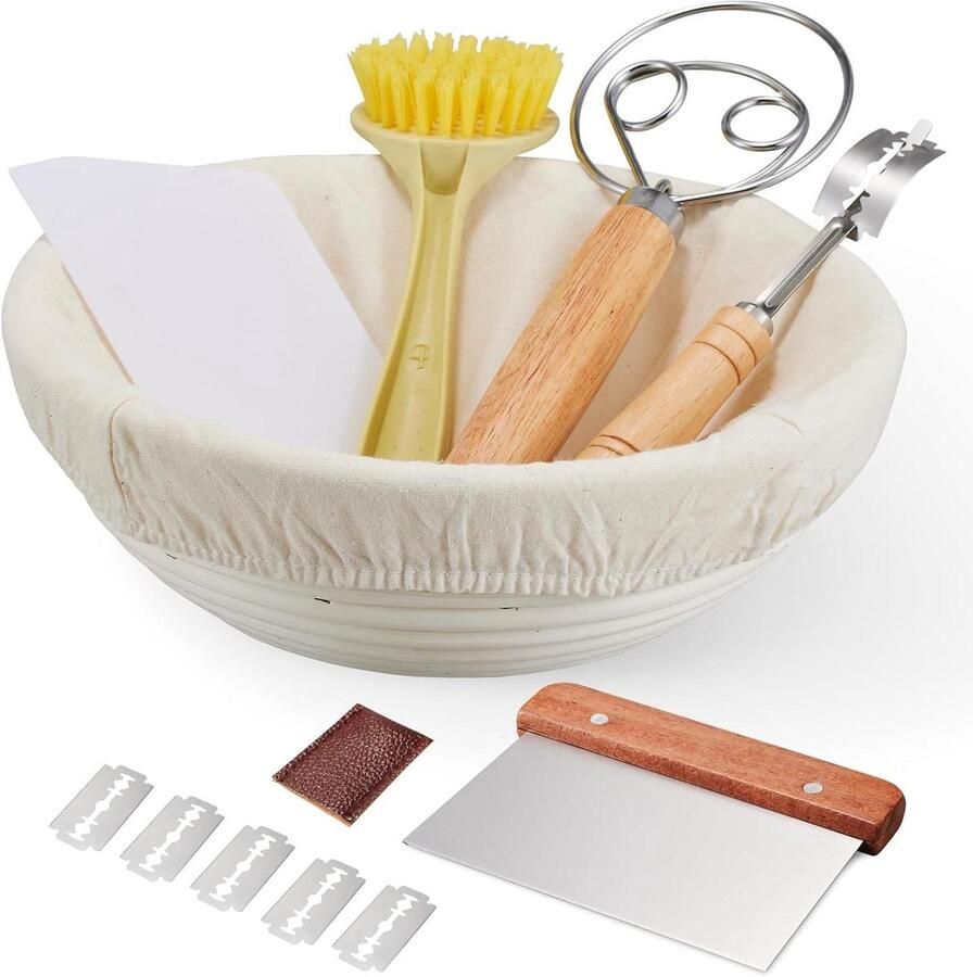 Banneton Mand Rijsmand Brood Zuurdesem Bakken Handgemaakt Rotan 22.5 cm