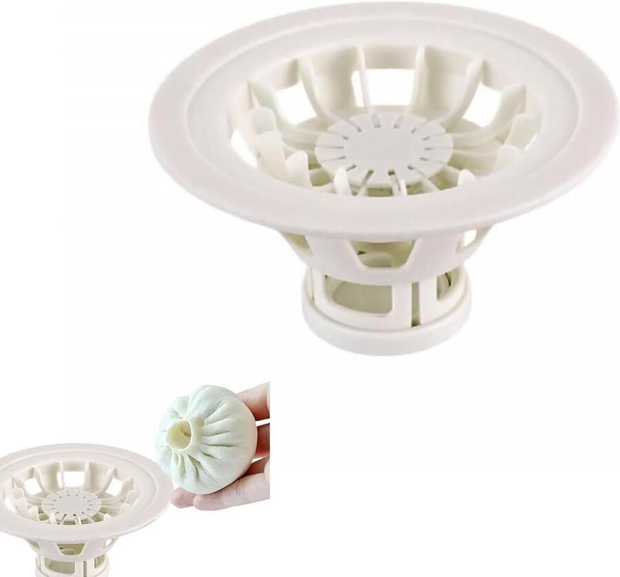 Baozi Maker Machine Stoom broodjesmaker Chinese keuken Opvouwbaar ontwerp 18 x 9 cm Wit