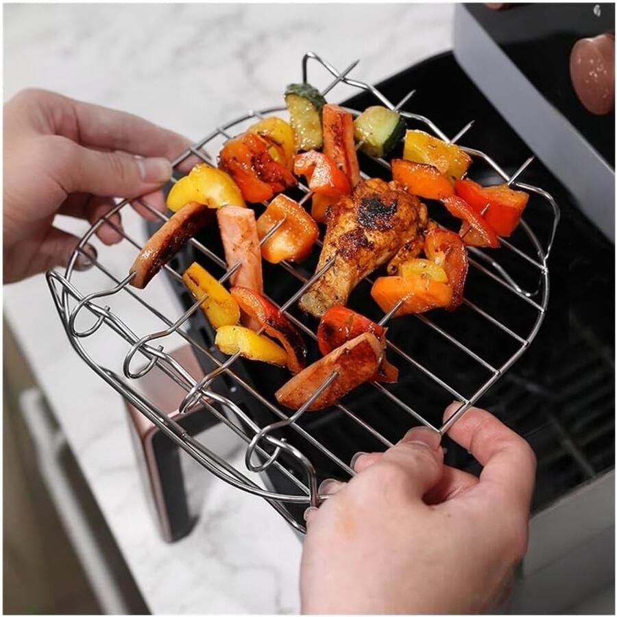 Barbecue Bakplaat Grillplaat Vlees Barbecue Accessoire Dubbellaags Roestvrij Staal 135 g One Color