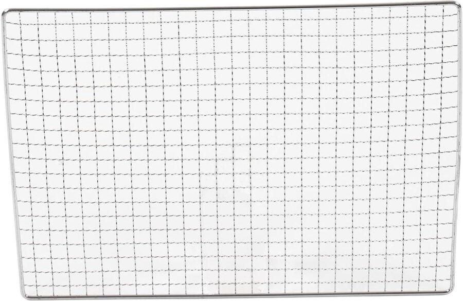 Barbecue Draadmat Grillrooster Mat Buiten Koken Roestbestendig Ijzer 35 x 26.7 cm Zwart