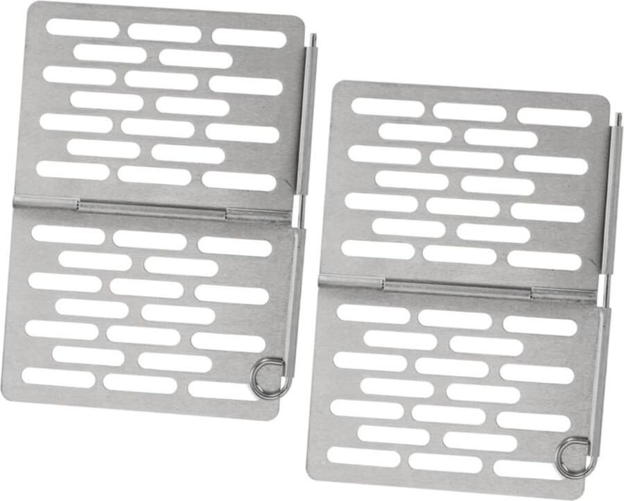 Barbecue Gaas Grill Net Rooster Buiten Koken Roestvrij Staal 15.2 x 11 cm Zilver