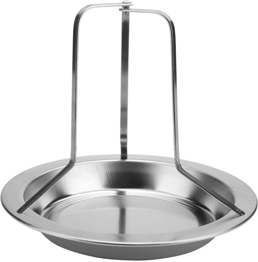 Barbecue gebruiksvoorwerpen roestvrijstalen barbecue kipschotel draagbare verticale keuken Home Camping Picknick Bos van gebakken keukengerei (zilver)