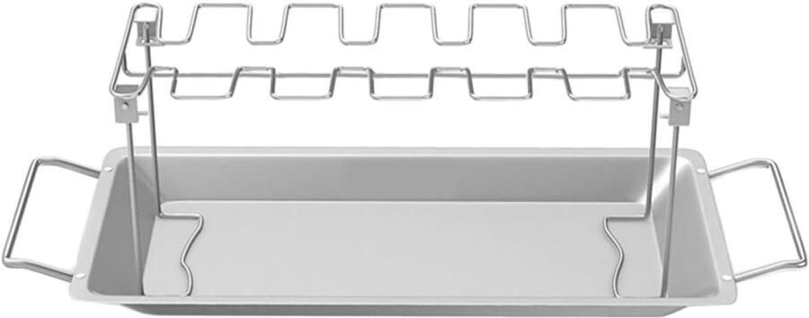 Barbecue Grill Buiten Koken Grillen in Park Roestvrij Staal 38.5 cm Zilver