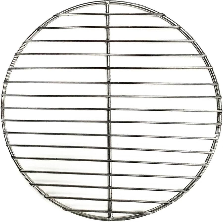 BBQ Grillmat Grillrooster Net Buiten Koken Antiaanbaklaag 29cm Diameter Zilver