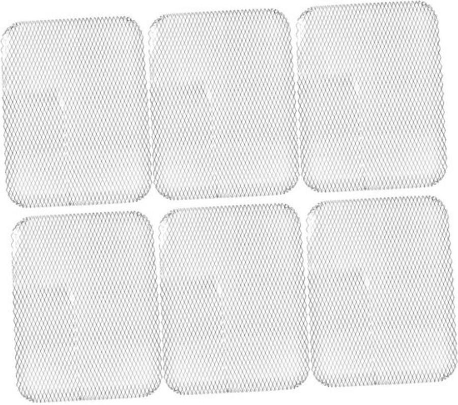 Barbecue Grill Net Grillplaat Barbecuerooster Buiten Koken Hittebestendig Aluminium 39 x 31 cm Zilver