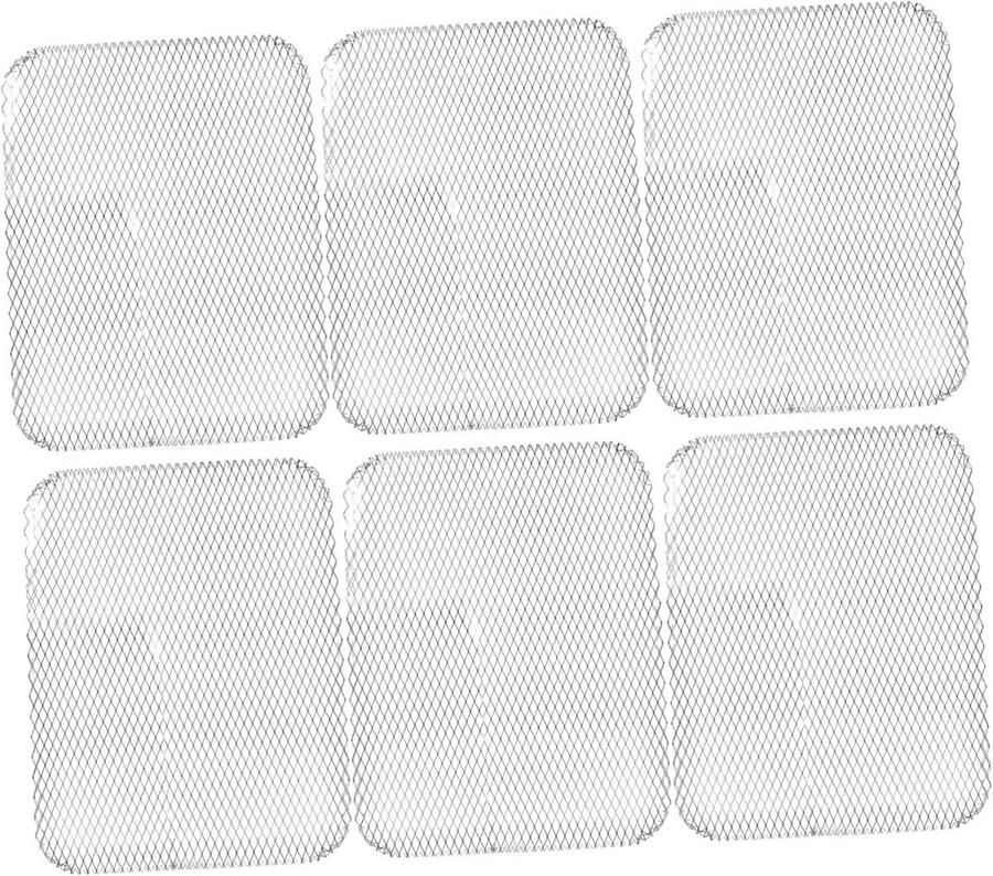 Barbecue Grill Net Grillplaat Barbecuerooster Buiten Koken Hittebestendig Aluminium 39 x 31 cm Zilver