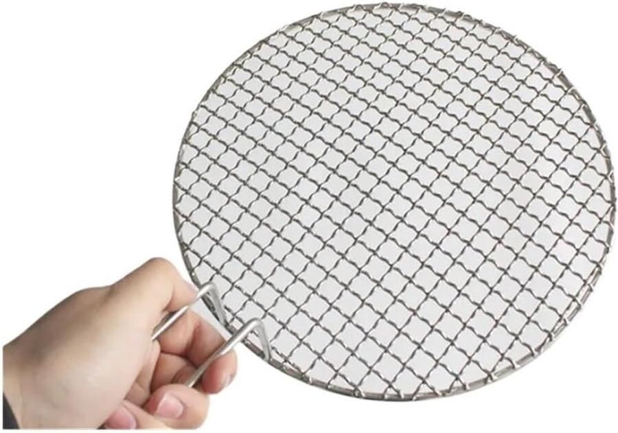 Barbecue Grill Net Rond Rooster Buiten Koken Roestvrij Staal 48cm Zilverkleurig