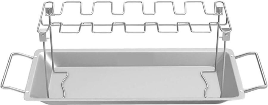Barbecue Grill Racks Grill Racks Outdoor Barbecue Large Capacity 38.5 x 15 x 16.5 cm Zilver