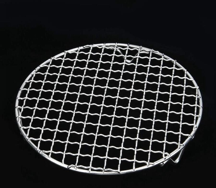 Barbecue Grill Rek Stoomrek Koelrek Buiten Koken Gelijkmatige Warmteverdeling 18 cm Zilver