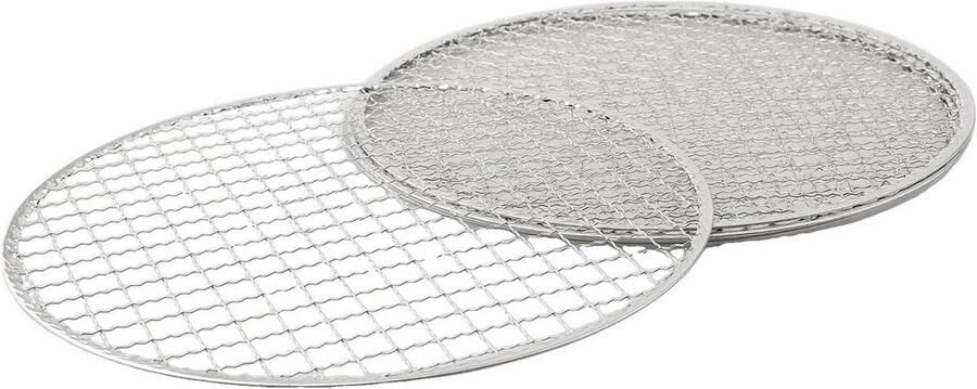 Barbecue Grill Rekken Ronde Roosters Outdoor Koken Hoge Temperatuur Bestendig 5 stuks 25CM Zilverkleurig