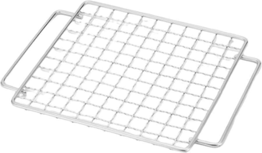 Barbecue Grill Rooster Outdoor Kookrek Buiten Koken Roestvrij Staal 24 x 20 cm Zilver