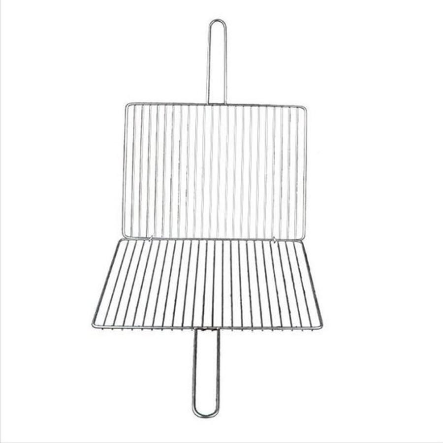 Barbecue Grillmand Grill Clip Net Barbecue Koken Roestvrij Staal Kwaliteit 40x26cm Zilver