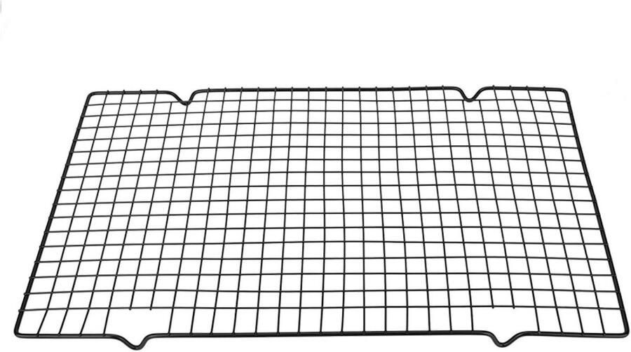 Barbecue Grillnet BBQ Mat Buiten Koken Duurzaam Metaal 40 x 25 cm Zilver