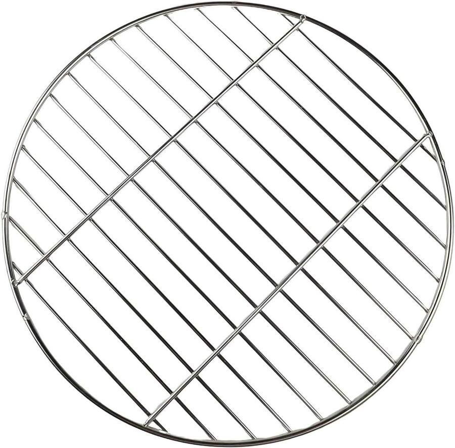 Barbecue Grillnet Kookrooster BBQ Buiten Koken Uniforme Warmteverdeling 40 cm Diameter Zilver