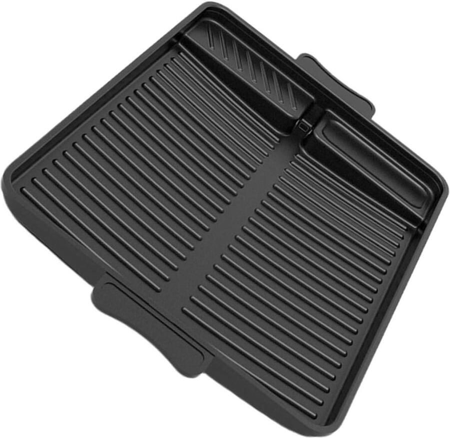 Barbecue Grillpan Grillmand Groenten Buiten Koken Innovatief Cassetteontwerp 38x26x1.5cm Zwart