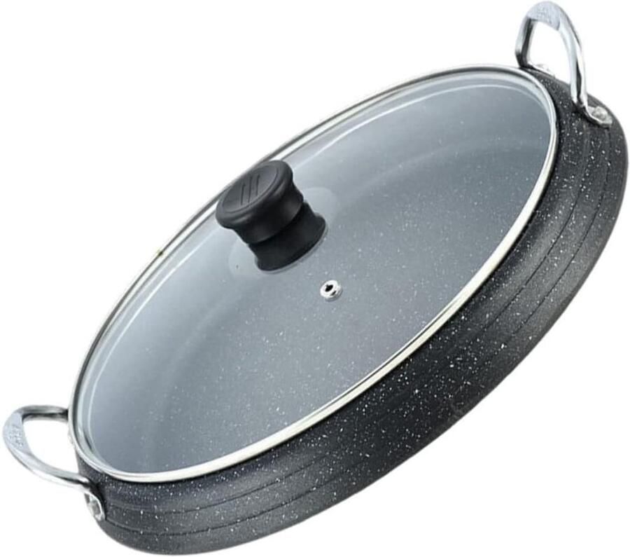 Barbecue Grillplaat Bakplaat Vlees Buiten Koken Antiaanbaklaag 30 x 30 cm Zwart