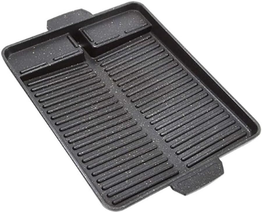 Barbecue Grillplaat Non-stick Pan Buiten Koken Universeel Design Niet gespecificeerd Zwart
