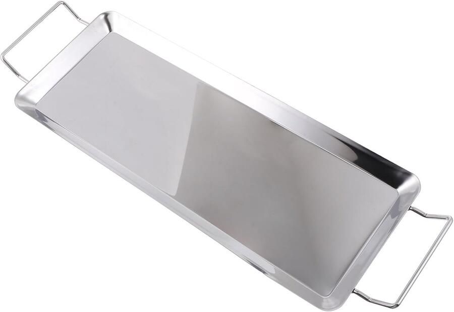 Barbecue Grillplaat Roosterpan Vis Buiten Koken Antiaanbaklaag 43.5 cm Zilver