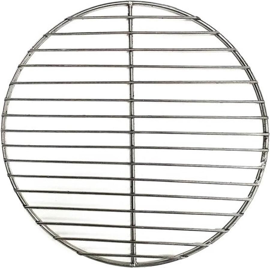 Barbecue Grillrooster Non-stick Mat Buiten Koken Duurzaam Roestvrij Staal 34 cm Diameter Zilver