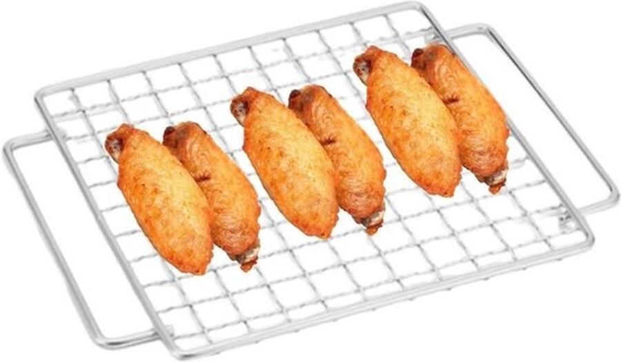 Barbecue grillrooster Roestvrij staal Buiten koken Herbruikbaar materiaal Middelgrote maat Zilverkleurig