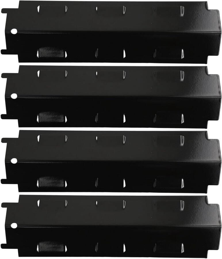 Barbecue Hitteplaat Warmteverdeler Grill Buiten Koken Roestvrij Staal 38 x 13 x 5 cm Zwart