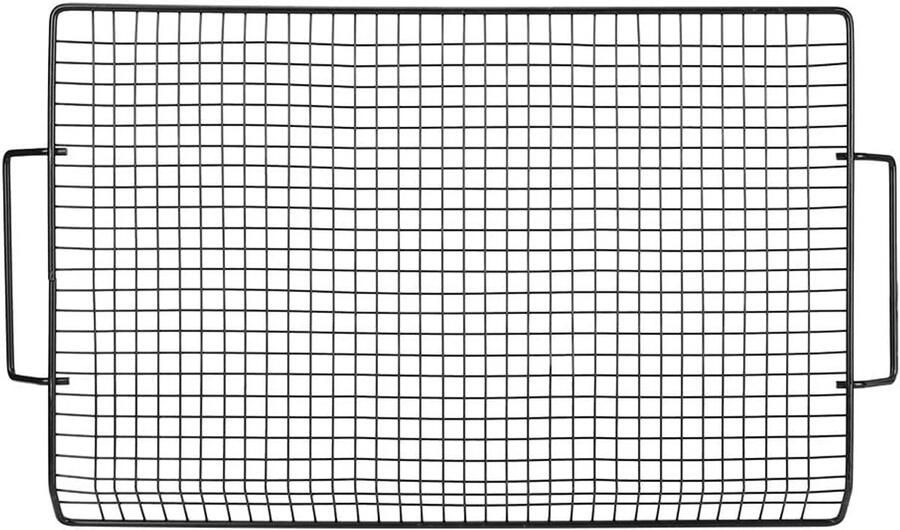 Barbecue Net Grill Rek Buiten Koken Antiaanbaklaag 46 x 26 cm Zilver