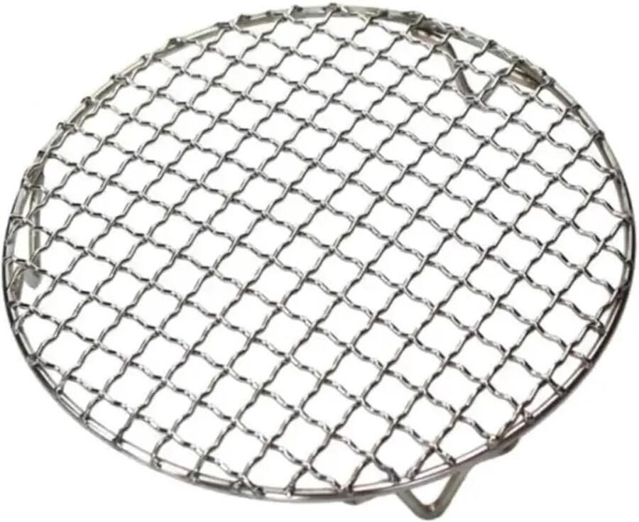 Barbecue Net Grill Roost Snel Grillen Roestvrij Staal 55 cm Diameter Zilver