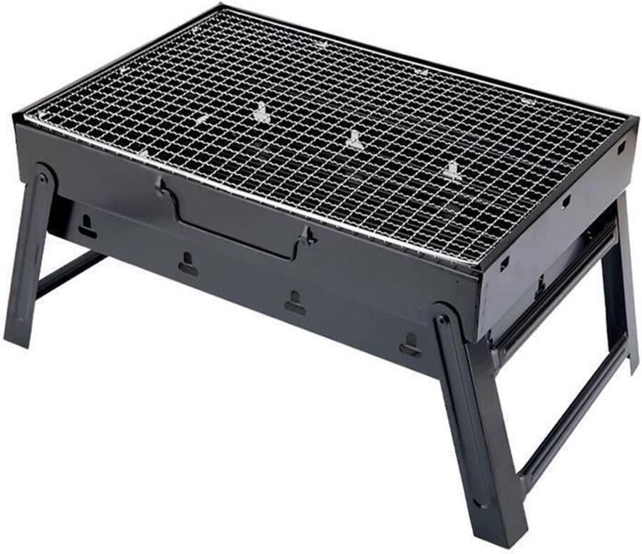 Barbecue Plaatrooster Buitenkeuken Grill Buiten Koken Roestvrij Staal 43 x 29 x 24 cm Zilverkleurig