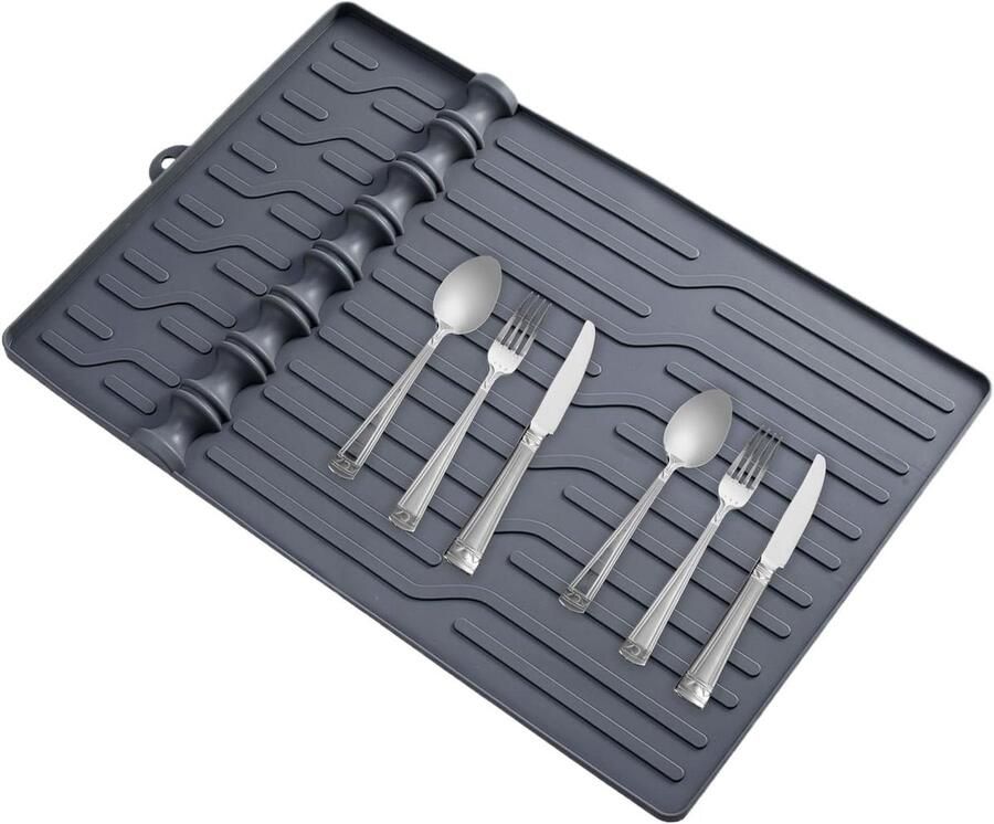 Barbecue Plank Mat Grillplaat Onderlegger Keukenblad Beschermen Antislip Hittebestendig 32 x 26 cm Grijs