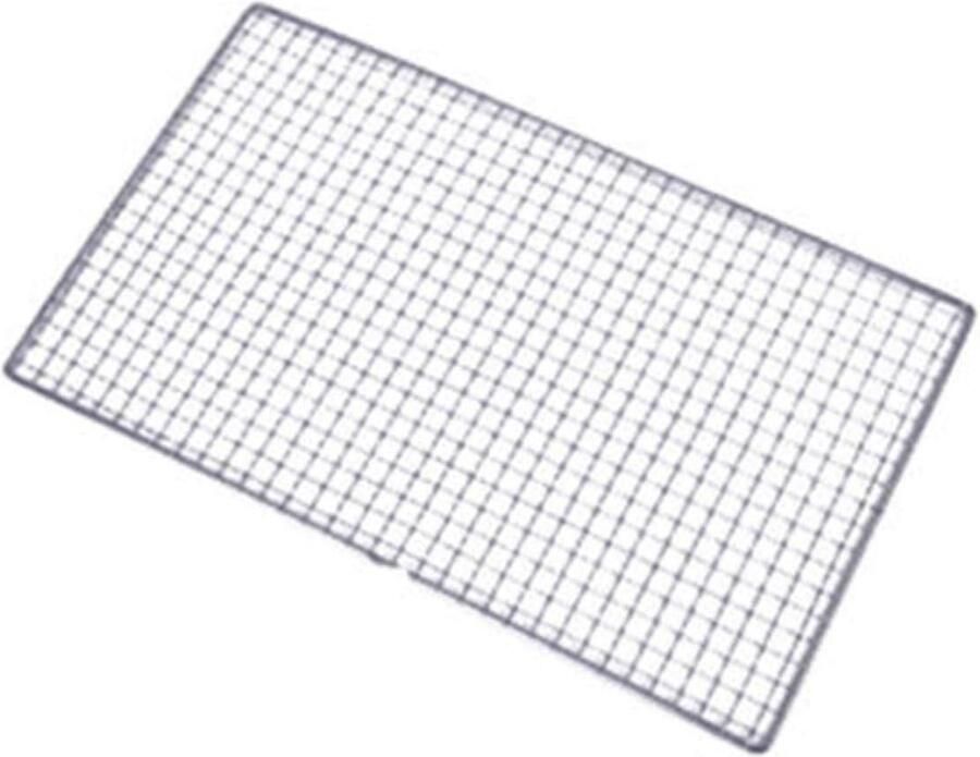 Barbecue Rooster Grill Net Buiten Koken Roestvrij Staal 30x45cm Zilver