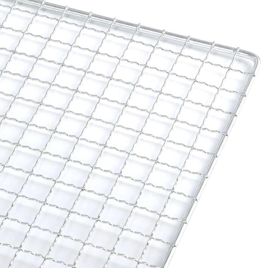 Barbecue rooster Grillmat baknet Buiten koken Gelijkmatige warmte 45 x 30 cm Zilverkleurig - Foto 1