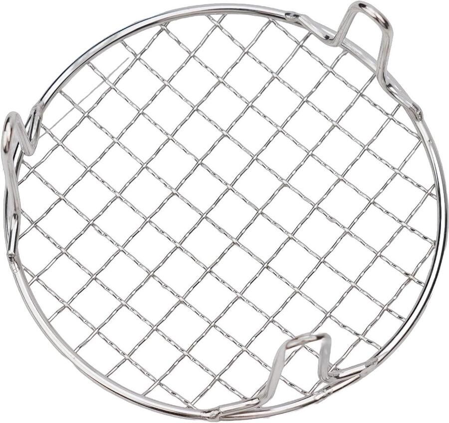 Barbecue Rooster Grillplaat Bakplaat Buiten Koken Gelijkmatige Verwarming 15 cm Diameter Zilverkleurig